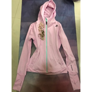 ADIDAS專櫃正品日本購入CLIMAHEAT系列藍紫色/粉色超美連帽長袖外套原價日幣8532