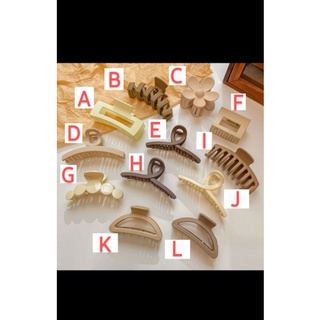 溫柔奶油色系磨砂鯊魚夾(A,D,G是亮面材質)