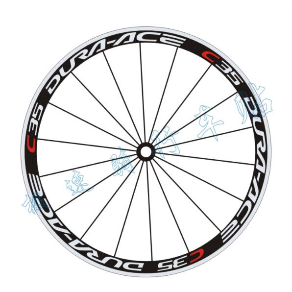 Dura-ace C35 700C 輪輞開口器自行車輪輞貼紙 30/40/50 毫米貼花適用於公路自行車輪組反光貼紙車輪