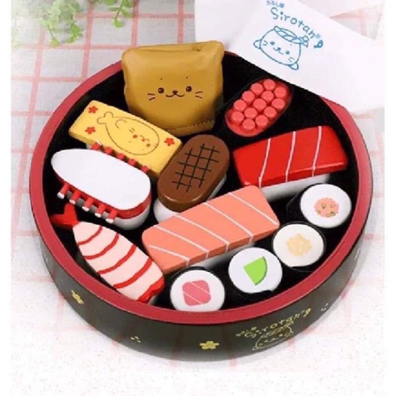 兒童木質仿真生魚片鮭魚卵玉子燒壽司拼盤日式料理寶寶扮家家酒切切樂廚房玩具
