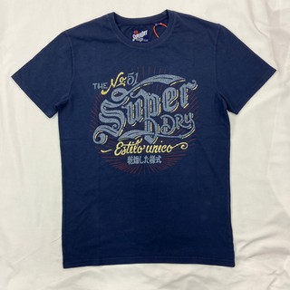 極度乾燥 短T 深藍 刷色logo 圓領 男款 純棉 短袖 T恤 現貨 superdry 土耳其製 #8353