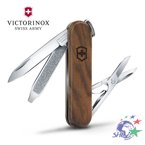 VICTORINOX維氏瑞士刀Classic SD Wood/胡桃木柄5用/0.6221.63/VN307【詮國】
