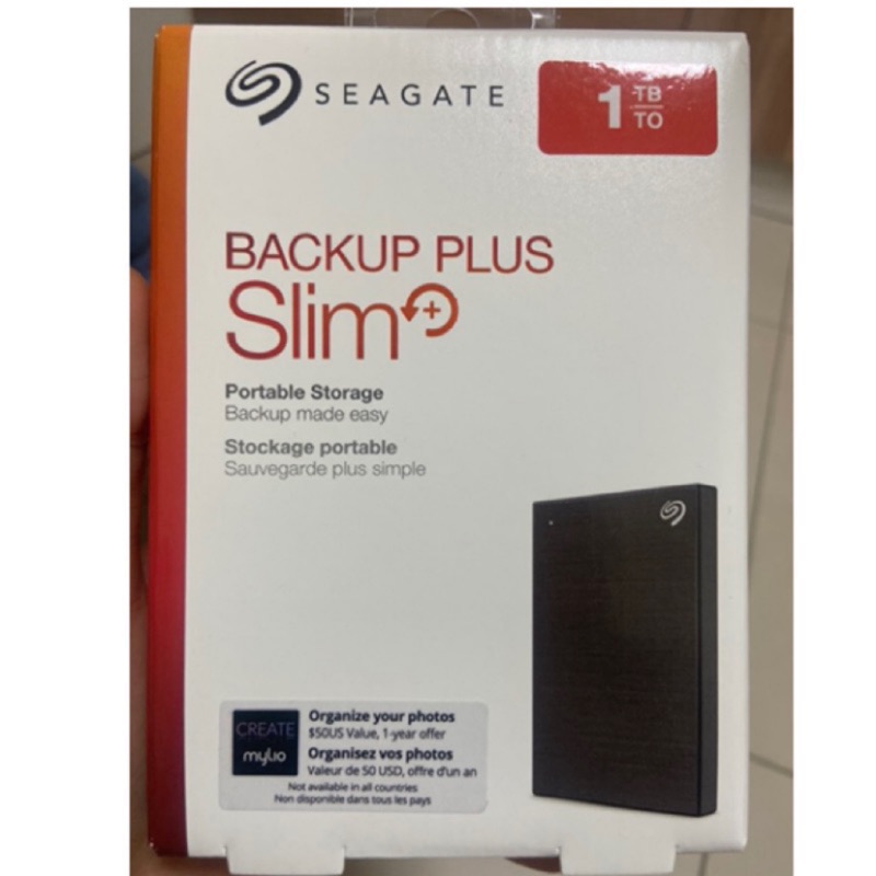 SEAGATE Backup Plus Slim 2.5吋 1TB 行動硬碟 隨身 外接硬碟 硬碟