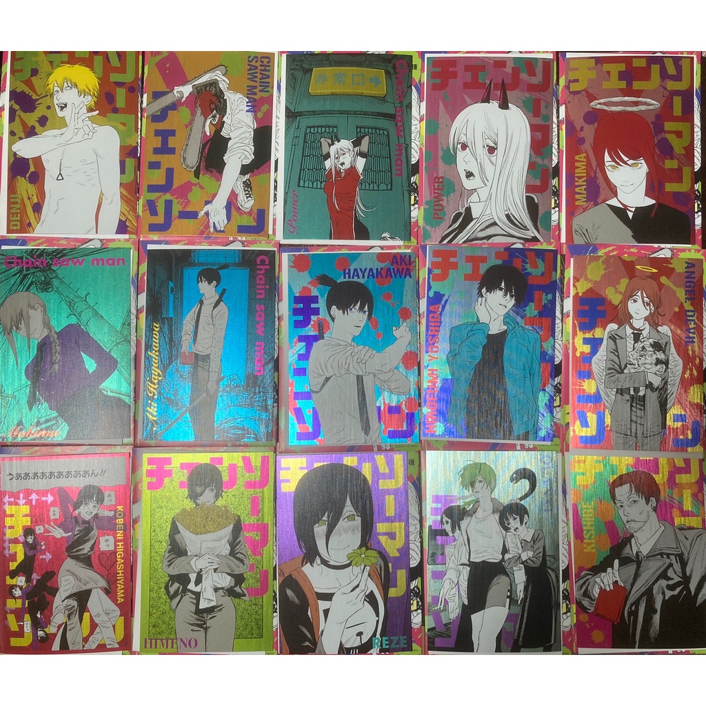 現貨//鏈鋸人//電鋸人/JUMPSHOP/明信片//電次 帕瓦 早川秋 瑪奇瑪 蕾塞 吉田 天使惡魔 小紅 岸邊光熙