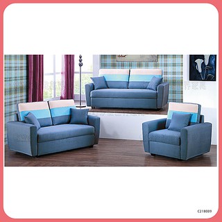 【沙發世界家具】藍色可收納布沙發椅組〈D489247-09 〉沙發/椅子/休閒沙發/單雙人沙發/L型沙發/皮沙發/布沙發