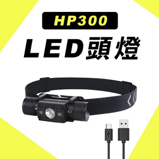 HP300 頭戴式工作燈 頭燈 LED燈 1000流明 進口晶片 IPX6防水 18650 四種閃燈模式 螢宇五金