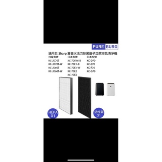 全新 【PUREBURG】適用SHARP夏普空氣清淨機 副廠濾網組