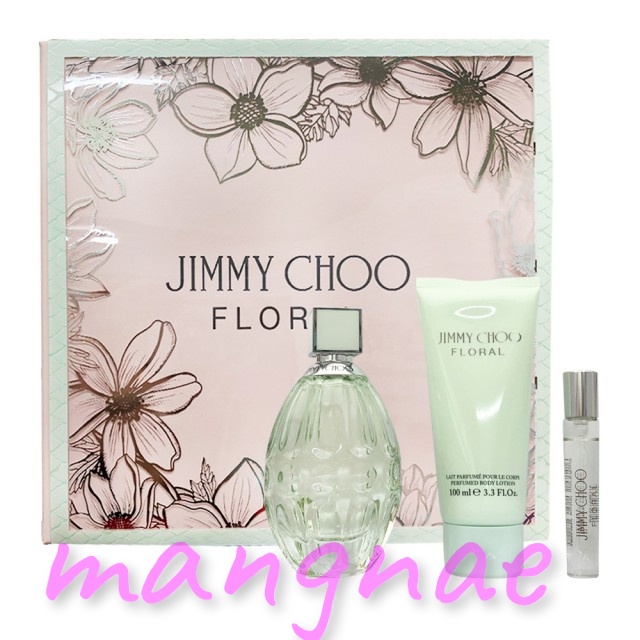【忙內】Jimmy Choo Floral 戀香女性淡香水禮盒 100ML淡香水+7.5ML香水筆+100ML身體乳