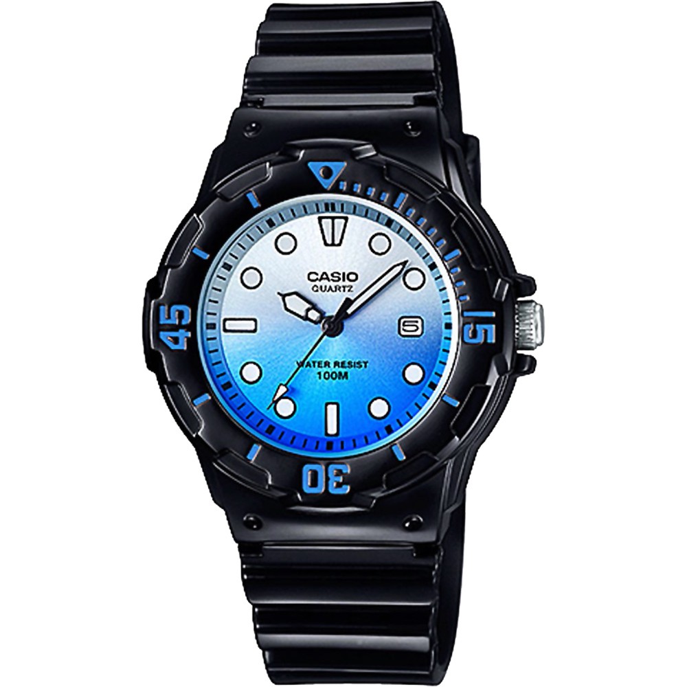 CASIO 卡西歐 清涼海洋風女錶-漸層藍x黑 LRW-200H-2EVDR