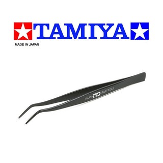 【鋼普拉】現貨 TAMIYA CRAFT TOOLS 田宮 日製 模型工具 74003 黑色高階彎夾 鑷子 夾子