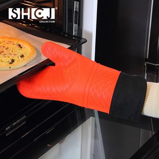 SHCJ生活采家 加長型雙層防燙矽膠隔熱手套 烘培 料理 烤箱高溫