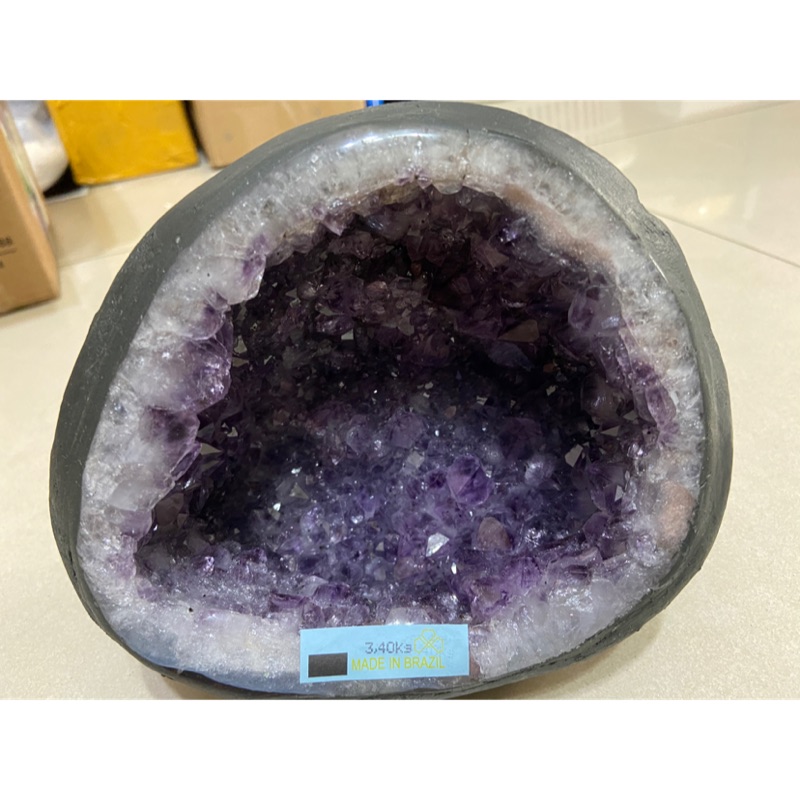 紫水晶圓洞-外寬17高16厚10公分/洞口寬寬11高10深7公分/重3.4公斤