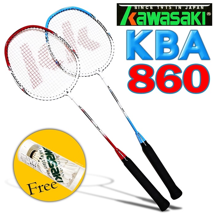 Kawasaki KBA860鋁合金超值羽球拍(一組二支送原廠羽球)