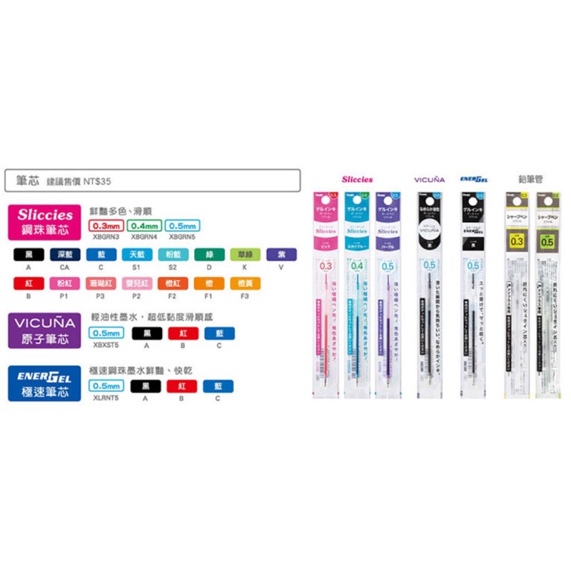 飛龍pentel I Xbgrn多機能0 3mm中性筆芯 蝦皮購物
