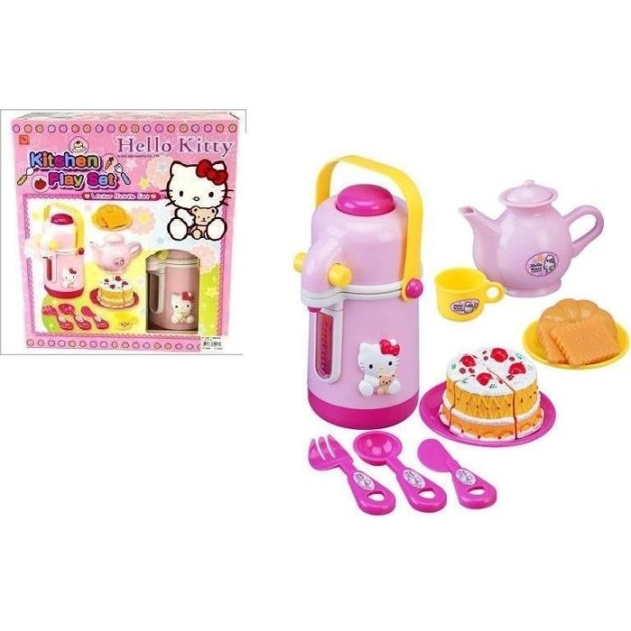 (出清優惠) Hello Kitty 辦家家酒系列  下午茶點心茶具組 熱水瓶 蛋糕