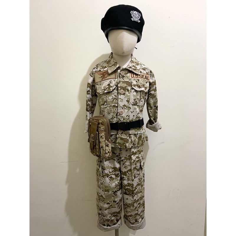 黑貓士官長 美軍沙漠數位童裝 沙漠數位迷彩服 美軍數位戰鬥服 兒童迷彩衣褲 沙色迷彩服 童裝 蝦皮購物
