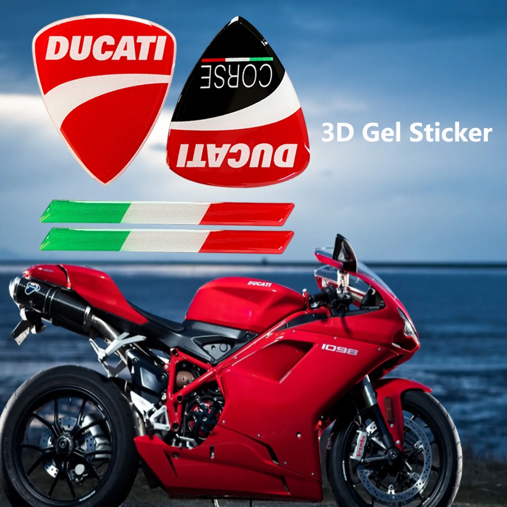 杜卡迪標誌貼花 3D 樹脂凝膠摩托車貼紙適用於杜卡迪 All 696 848 1098 1198