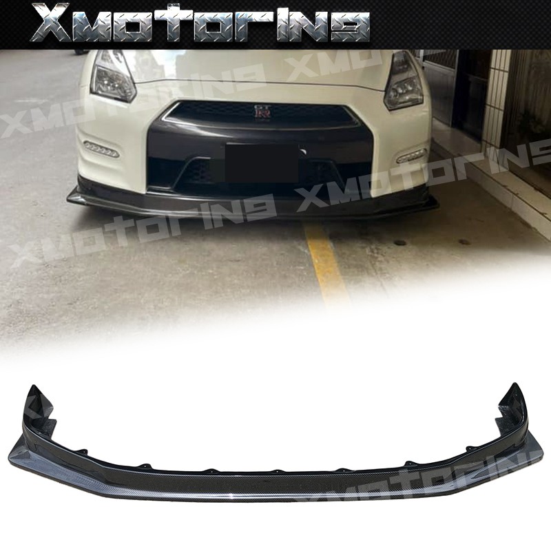 XM碳纖維精品 Nissan 12-16 GTR R35 DBA 小改款R35專用 #卡夢碳纖維 K款 前保桿下巴