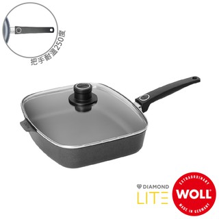《WOLL》德國歐爾 DIAMOND LITE新鑽石 30cm x 26cm鑄造不沾平底鍋(附安全玻璃蓋) 掌廚總代理