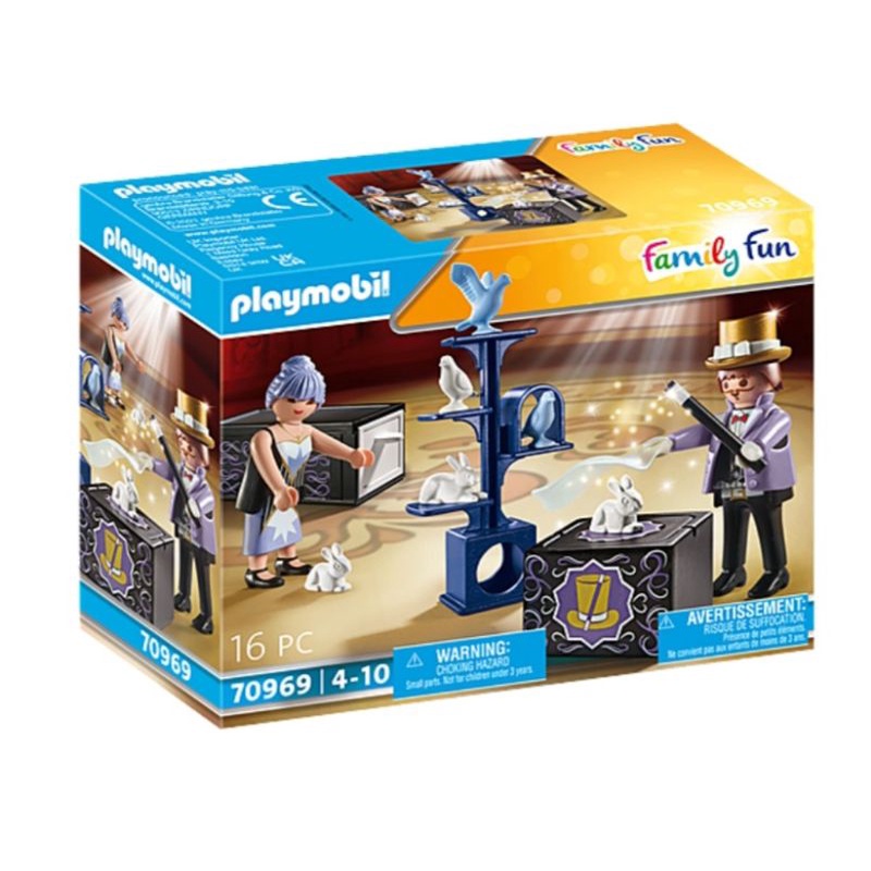 全新 Playmobil 摩比 70969 馬戲團魔術秀 魔術表演 魔術師 助理 馬戲團 手帕 紫色頭 高帽 鴿子 兔子