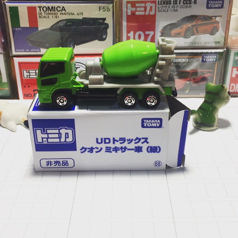 Tomica 非賣品 68 ud truck mixer car 水泥預拌車 綠