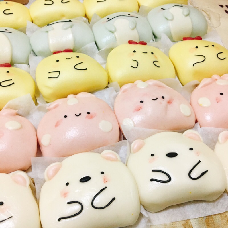 喜鵲包子饅頭造型刈包小朋友最愛的早餐角落生物5入 蝦皮購物