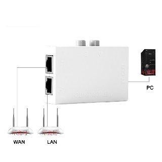 UT-001 網路分配器 RJ45 2進1出網路分配器 LAN切換器 UTP網路切換器 網路共享器 內網外網切換器