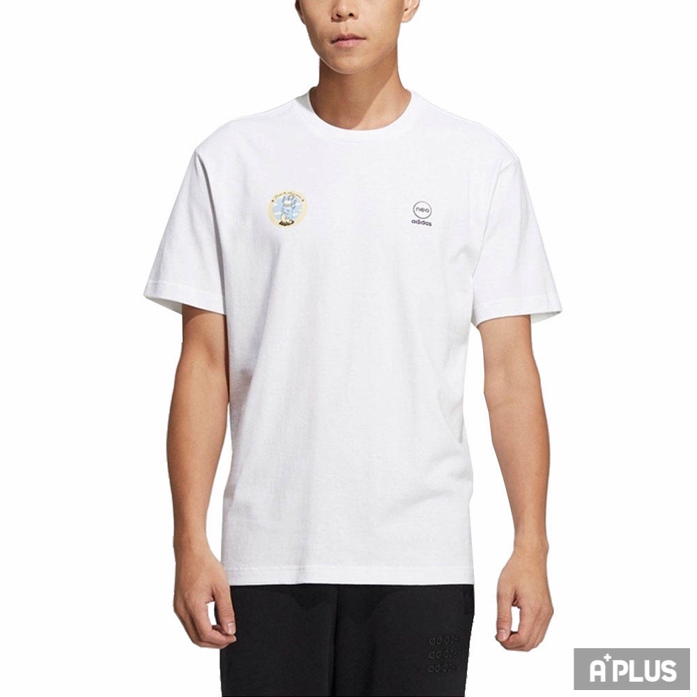 ADIDAS 男 M SW SLOGAN TEE 短袖上衣  休閒 寬鬆 透氣 - HC9740