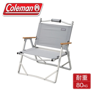 【Coleman 專業露營輕薄摺疊椅《淺灰》】CM-33561/露營椅/休閒椅/悠遊山水
