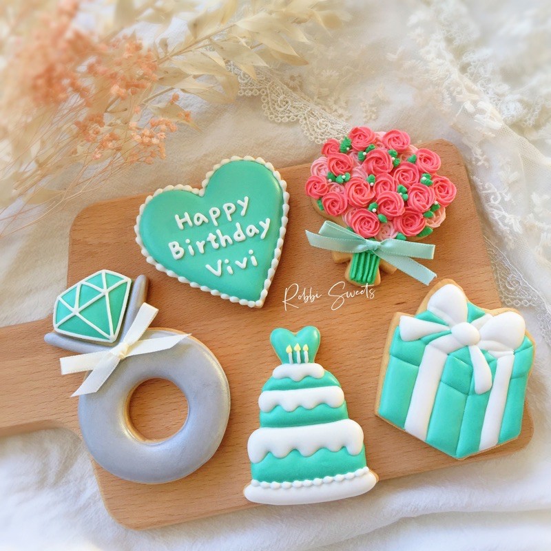 ROBBI SWEETS- 婚禮系列 求婚 糖霜餅乾 求婚禮物 婚禮小物 婚禮餅乾 花束 Tiffany 鑽戒 禮物盒