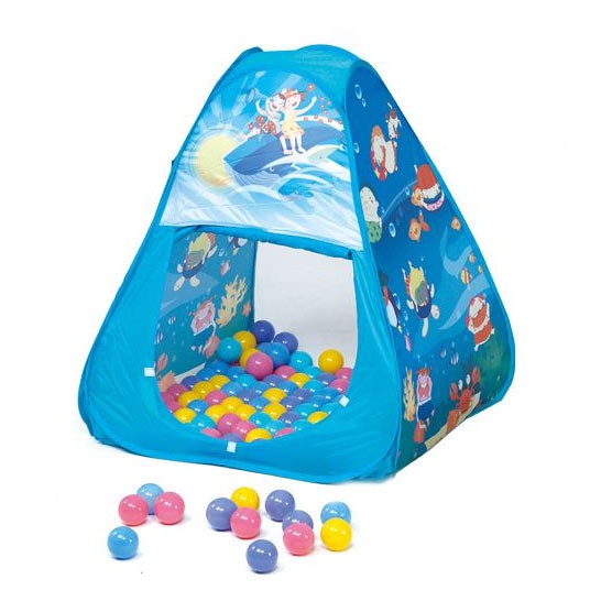 親親 三角帳篷折疊遊戲球屋+送100顆彩色球(彩盒裝)【麗兒采家】