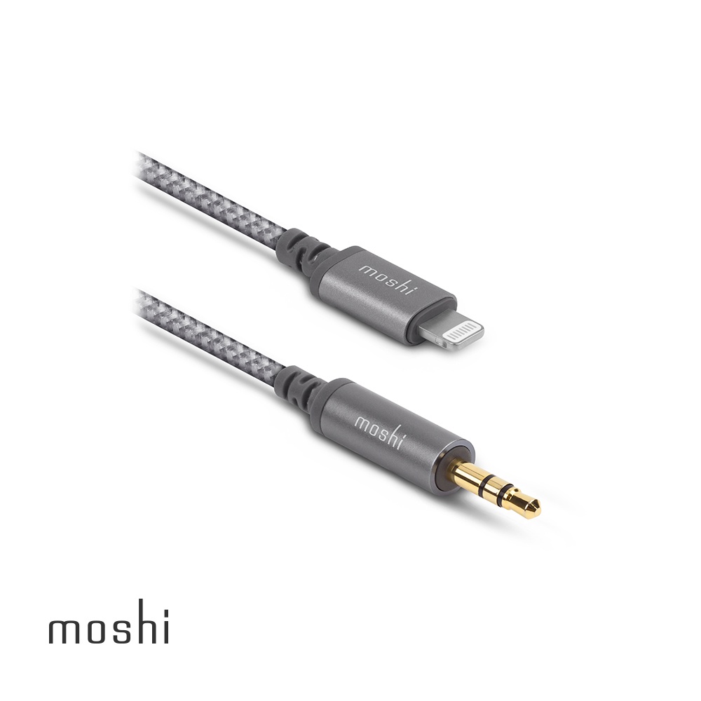 Moshi Integra 強韌系列 Aux to Lightning 耐用編織音源線（1.2 m）iPhone