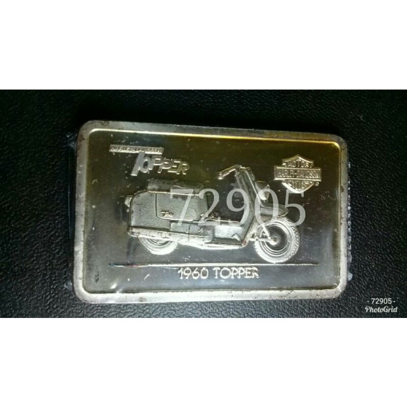 售3990元~1960年美國哈雷機車古董銀條（1.39盎司），銀條，銀幣，銀，古董，收藏~1960年美國哈雷機車古董銀條