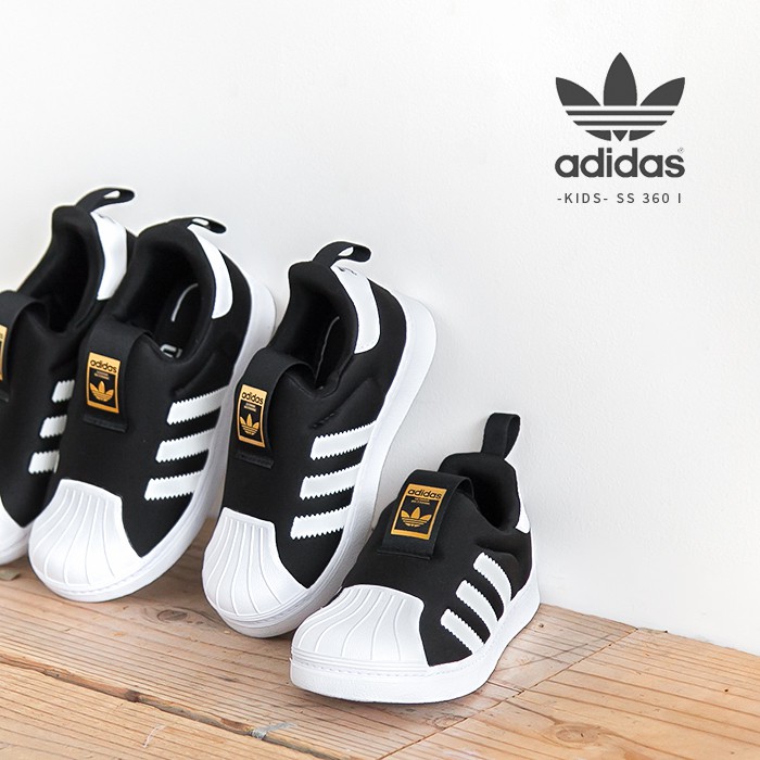 Adidas originals 360 superstar 經典復古黑白金標童鞋S82711 | 蝦皮購物