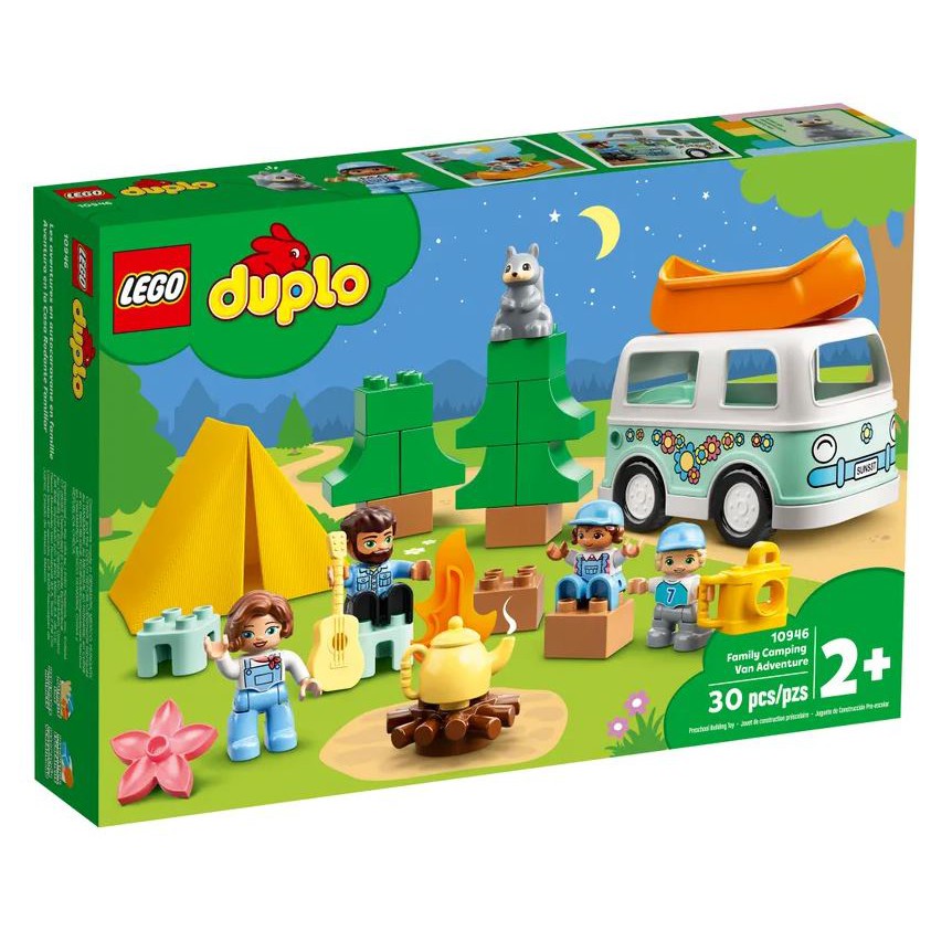 LEGO 樂高 DUPLO得寶系列 10946 家庭號冒險露營車 露營車 帳篷 獨木舟 營火 松鼠