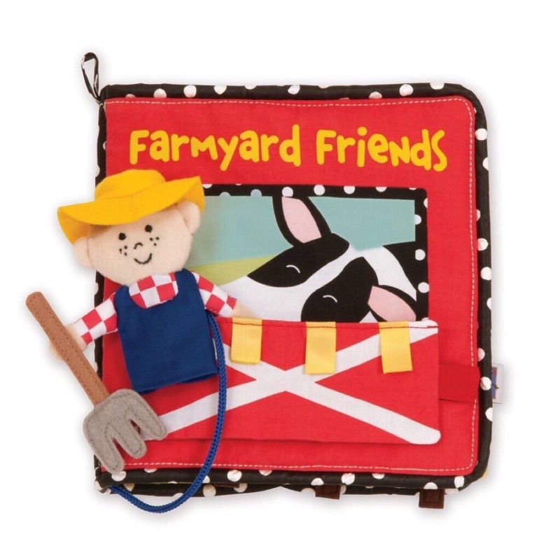 美國Manhattan Toy軟布書-農場朋友軟布書 Farmyard Friends Activity Book