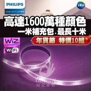 [免運促銷]PHILIPS飛利浦 WiZ 全綵延伸燈帶 1M 智慧照明 APP控制 補充包 軟條燈 軟燈條 LE燈條