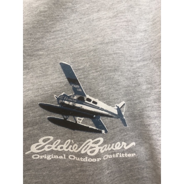 eddie bauer 滑翔翼飛機 灰色短袖T恤 美國加州空運來台