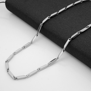 不銹鋼項鍊鈦鋼配鏈3MM粗菱形手工四方鏈