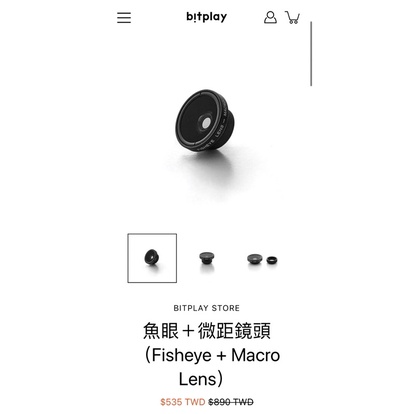 BITPLAY STORE  魚眼＋微距鏡頭（Fisheye + Macro Lens）+ Clip鏡頭扣