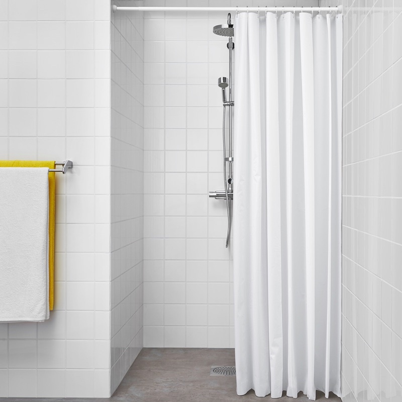【IKEA宜家浴簾  】 200*180cm白色浴簾隔間簾（不含浴簾環、桿）