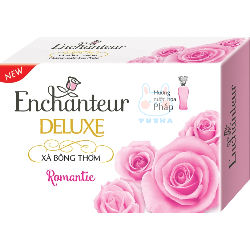 【Enchanteur 艾詩】粉紅玫瑰精油香皂4入組-羅曼蒂克(90g*4入組)【兔雜tuzha】