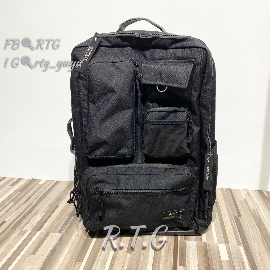 【RTG】NIKE UTILITY ELITE BACKPACK 後背包 黑色 工裝 氣墊 現貨 CK2656-010