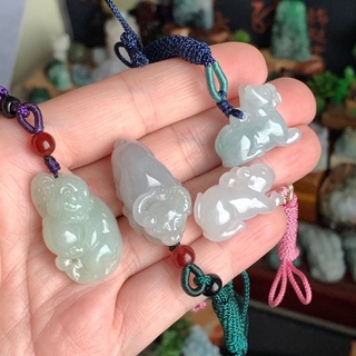 天然a貨翡翠小精品 生肖鼠🐭狗🐶猴🐒牛🐮玉墜J000