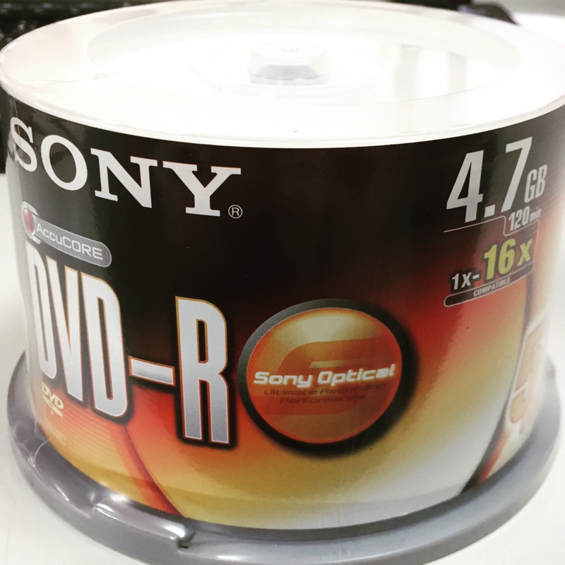 SONY 16x DVD-R 120min/4.7GB 50片光碟片布丁桶