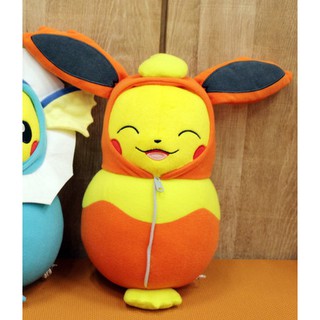 火精靈 娃娃 日本正版 代理 景品 精靈寶可夢 神奇寶貝 POKEMON 皮卡丘變裝 睡袋收藏大型絨毛布偶