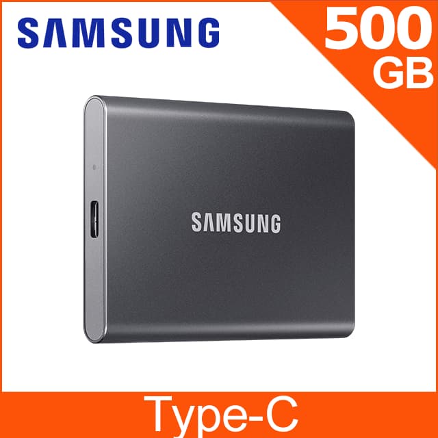 SAMSUNG 三星T7 500G USB 3.2 Gen 2移動固態硬碟 深空灰