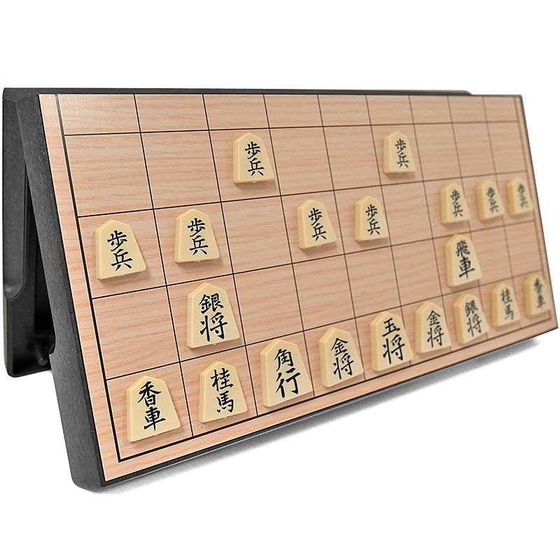日本將棋象棋折疊棋盤磁性棋子旅遊桌面遊戲益智類 木質法國五連棋智利雙人遊戲