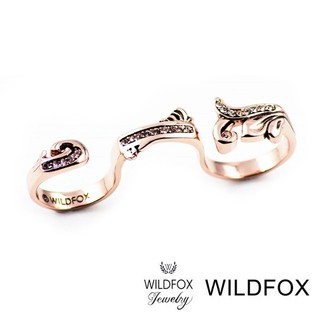 Wildfox 美國品牌 Bold Rococo 洛可可戒指 玫瑰金雙環戒