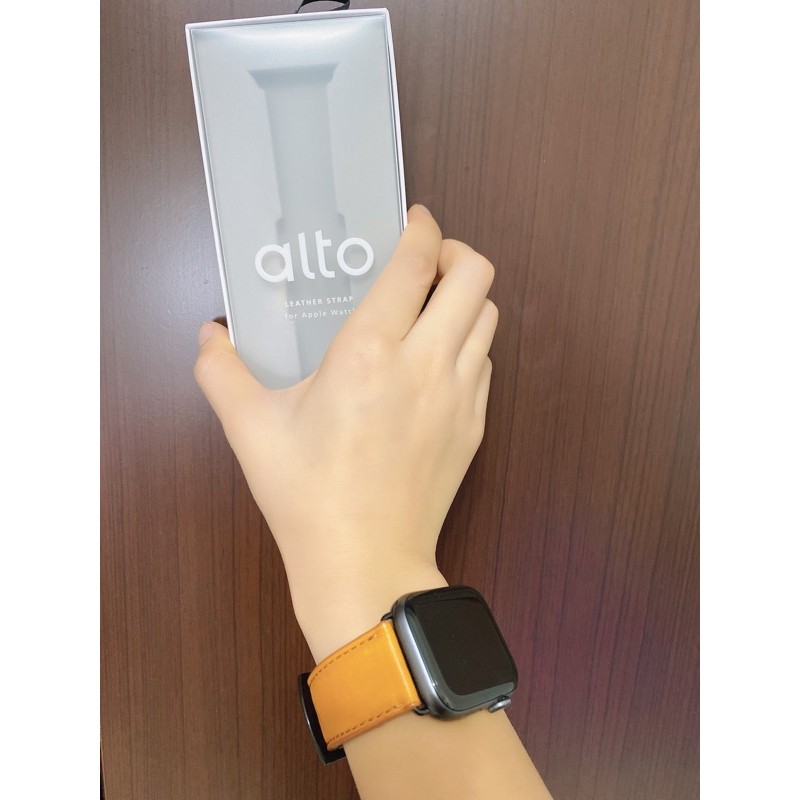 Alto Apple Watch 皮革錶帶 42/44mm – 焦糖棕（二手）